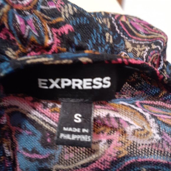 Express Flirty Boho Ruffled Dress Sundress - Size Small - Picture 6 of 6